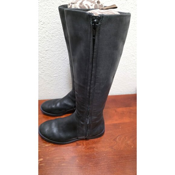Camper Black Leather Knee-High Riding Boots Side Zippers Women's EU Size 35/ 5US - Picture 4 of 7